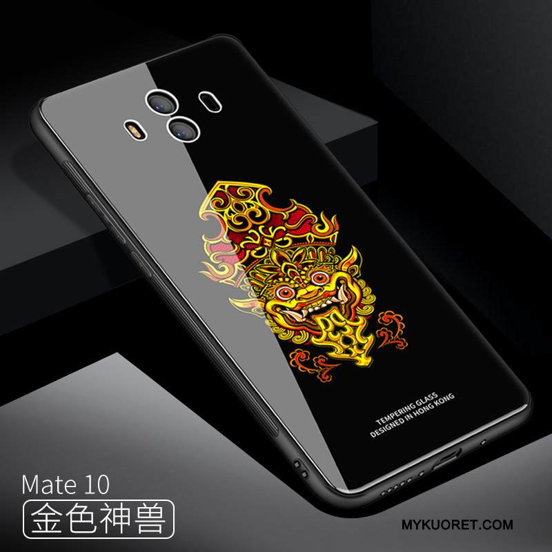 Kuori Huawei Mate 10 Laukut Murtumaton Puhelimen Kuoret, Kotelo Huawei Mate 10 Suojaus Lasi Punainen