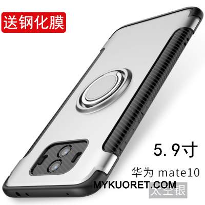 Kuori Huawei Mate 10 Laukut Panssari Punainen, Kotelo Huawei Mate 10 Silikoni Murtumaton Rengas