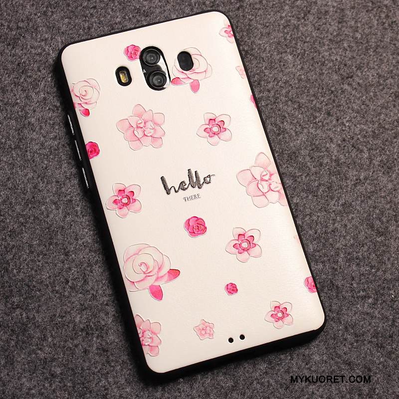 Kuori Huawei Mate 10 Laukut Persoonallisuus Murtumaton, Kotelo Huawei Mate 10 Kohokuviointi Puhelimen Kuoret Pesty Suede