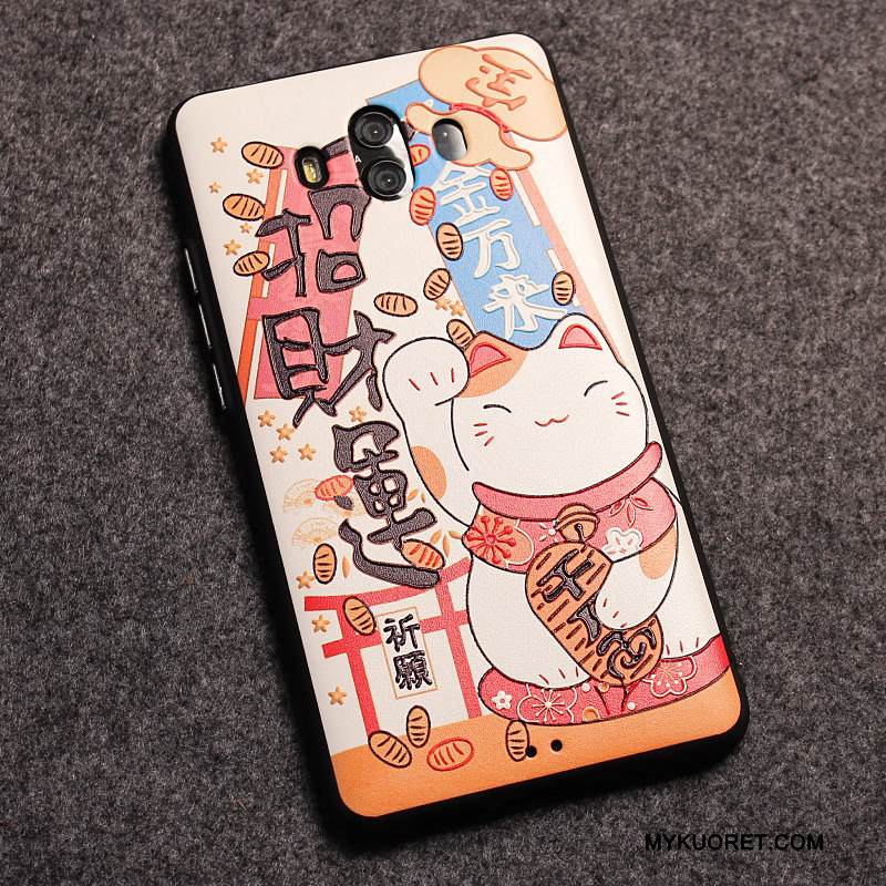 Kuori Huawei Mate 10 Laukut Persoonallisuus Murtumaton, Kotelo Huawei Mate 10 Kohokuviointi Puhelimen Kuoret Pesty Suede