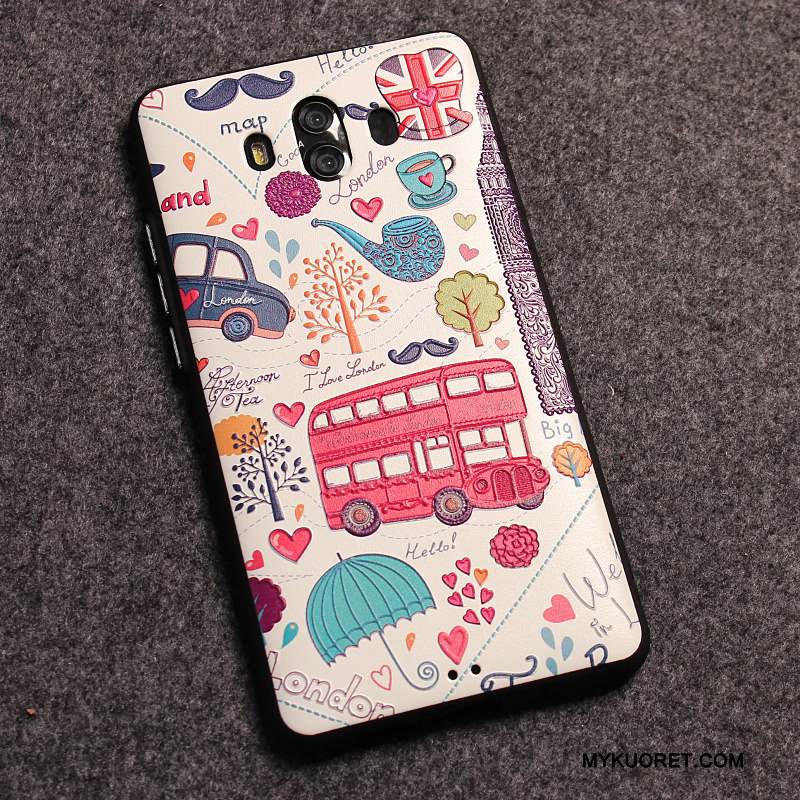 Kuori Huawei Mate 10 Laukut Persoonallisuus Murtumaton, Kotelo Huawei Mate 10 Kohokuviointi Puhelimen Kuoret Pesty Suede