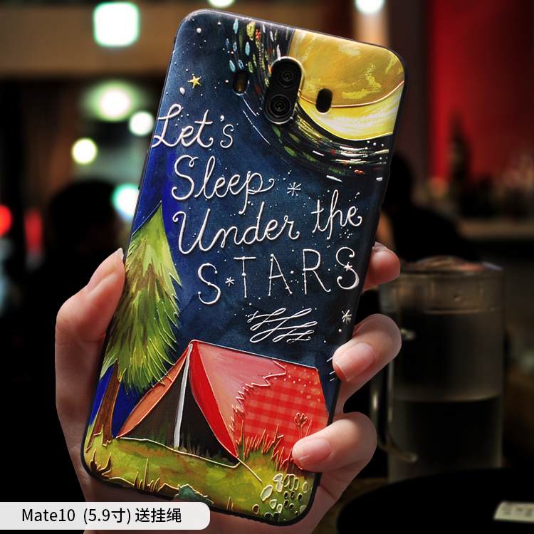 Kuori Huawei Mate 10 Laukut Puhelimen Kuoret Trendi, Kotelo Huawei Mate 10 Pehmeä Neste Violetti Persoonallisuus