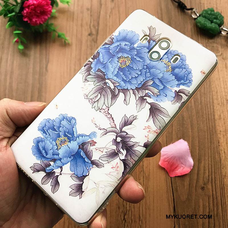 Kuori Huawei Mate 10 Laukut Sininen Puhelimen Kuoret, Kotelo Huawei Mate 10 Pehmeä Neste Persoonallisuus Murtumaton