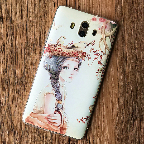 Kuori Huawei Mate 10 Laukut Sininen Puhelimen Kuoret, Kotelo Huawei Mate 10 Pehmeä Neste Persoonallisuus Murtumaton