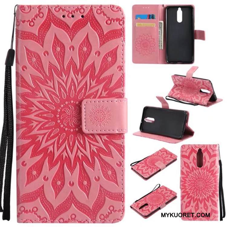 Kuori Huawei Mate 10 Lite Kuoret Puhelimen Kuoret Violetti, Kotelo Huawei Mate 10 Lite Nahka Murtumaton Kortti