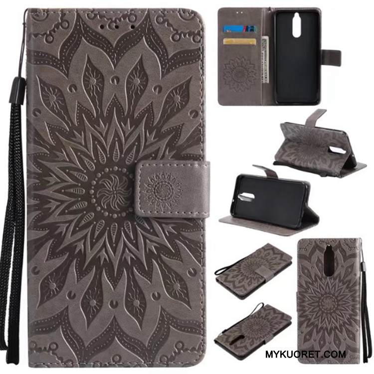 Kuori Huawei Mate 10 Lite Kuoret Puhelimen Kuoret Violetti, Kotelo Huawei Mate 10 Lite Nahka Murtumaton Kortti