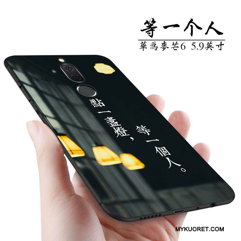 Kuori Huawei Mate 10 Lite Laukut Pesty Suede Harmaa, Kotelo Huawei Mate 10 Lite Luova Puhelimen Kuoret Persoonallisuus