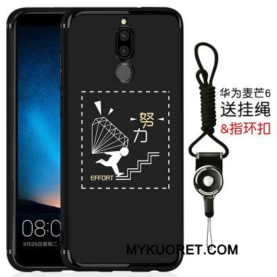 Kuori Huawei Mate 10 Lite Laukut Yksinkertainen Pesty Suede, Kotelo Huawei Mate 10 Lite Silikoni Ultra Musta