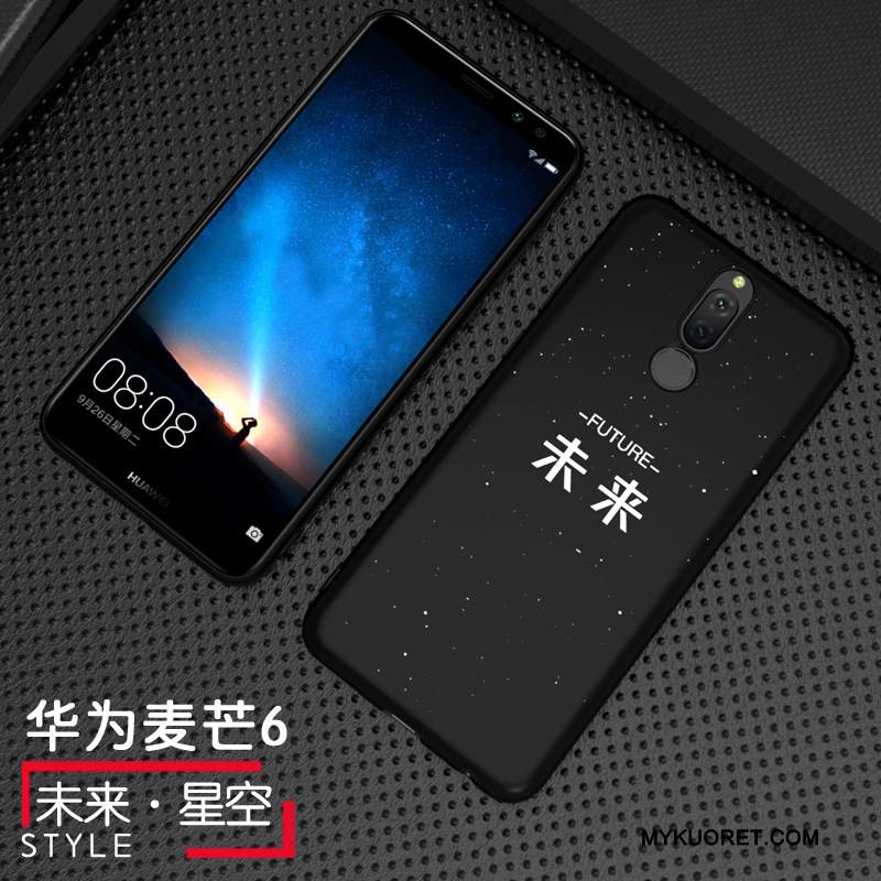 Kuori Huawei Mate 10 Lite Luova Musta Karkaisu, Kotelo Huawei Mate 10 Lite Persoonallisuus Puhelimen Kuoret