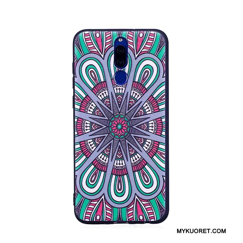 Kuori Huawei Mate 10 Lite Maalaus Trendi Punainen, Kotelo Huawei Mate 10 Lite Kohokuviointi Puhelimen Kuoret Nuoret