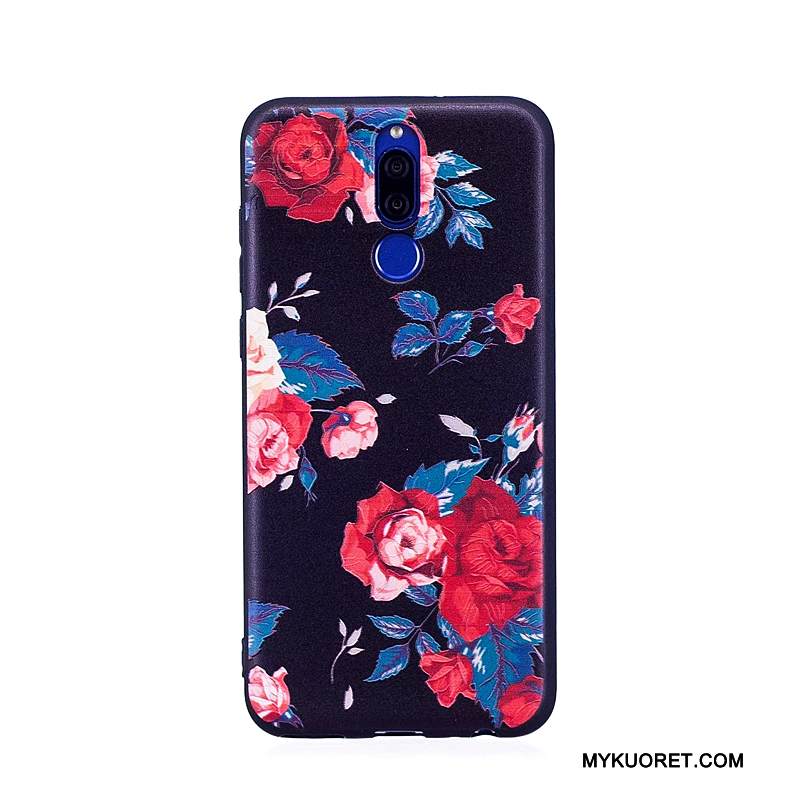 Kuori Huawei Mate 10 Lite Maalaus Trendi Punainen, Kotelo Huawei Mate 10 Lite Kohokuviointi Puhelimen Kuoret Nuoret