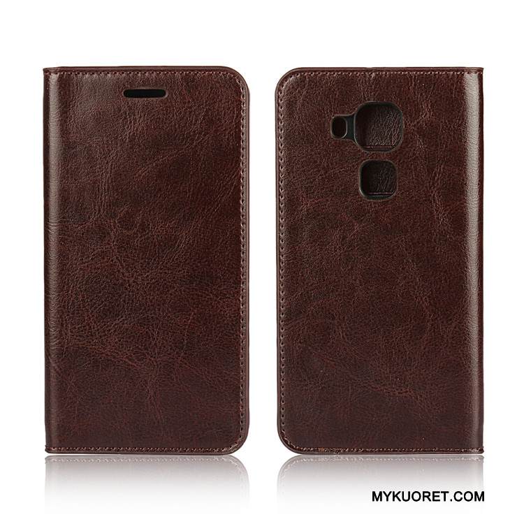 Kuori Huawei Mate 10 Lite Nahka Murtumaton Punainen, Kotelo Huawei Mate 10 Lite Suojaus Kalvo Puhelimen Kuoret