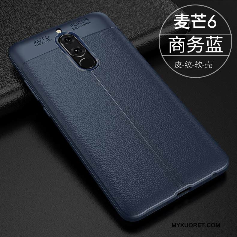 Kuori Huawei Mate 10 Lite Nahka Trendi Punainen, Kotelo Huawei Mate 10 Lite Luova Persoonallisuus Murtumaton