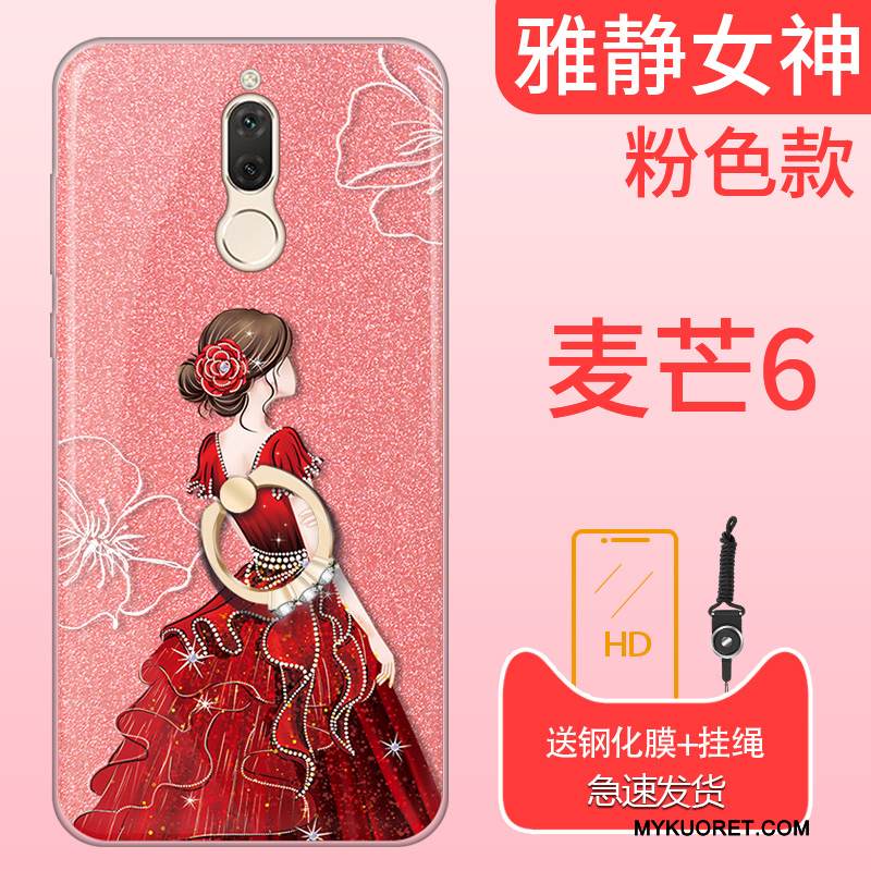 Kuori Huawei Mate 10 Lite Pehmeä Neste Jauhe Persoonallisuus, Kotelo Huawei Mate 10 Lite Laukut Punainen Kirkas