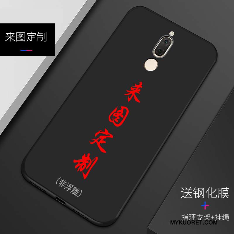 Kuori Huawei Mate 10 Lite Pehmeä Neste Puhelimen Kuoret Murtumaton, Kotelo Huawei Mate 10 Lite Kohokuviointi Muokata Valkoinen