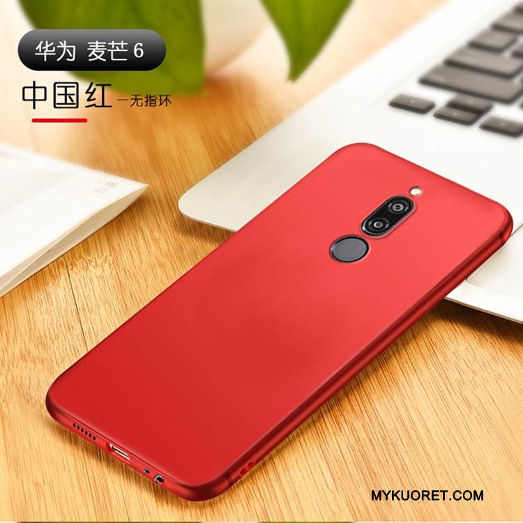 Kuori Huawei Mate 10 Lite Pehmeä Neste Puhelimen Kuoret Ohut, Kotelo Huawei Mate 10 Lite Laukut Musta Magneettinen