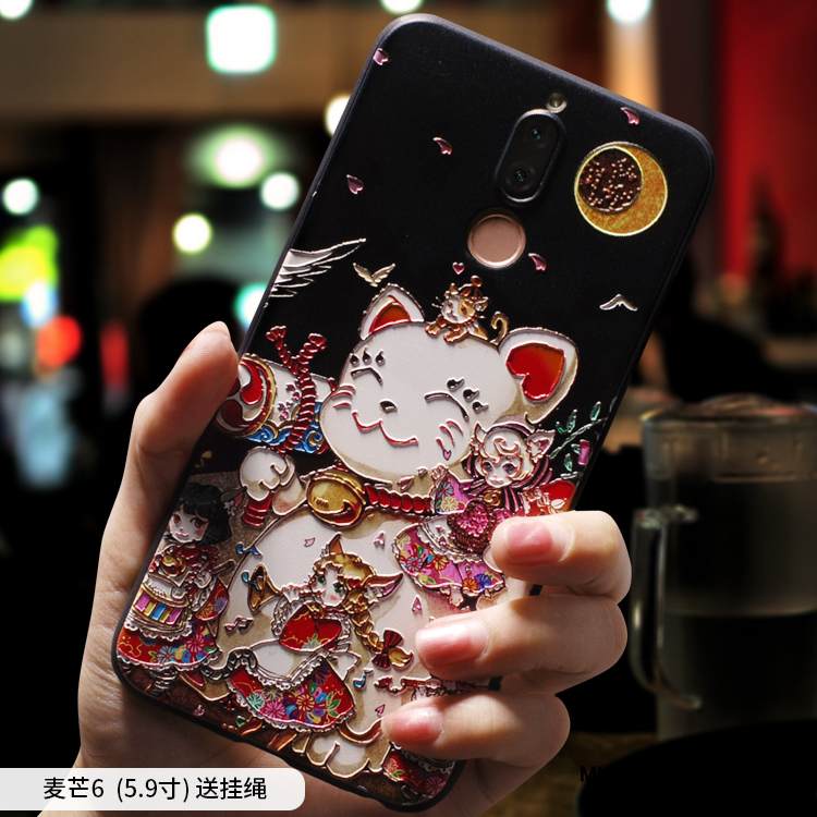 Kuori Huawei Mate 10 Lite Pehmeä Neste Puhelimen Kuoret Trendi, Kotelo Huawei Mate 10 Lite Luova Kissa Murtumaton