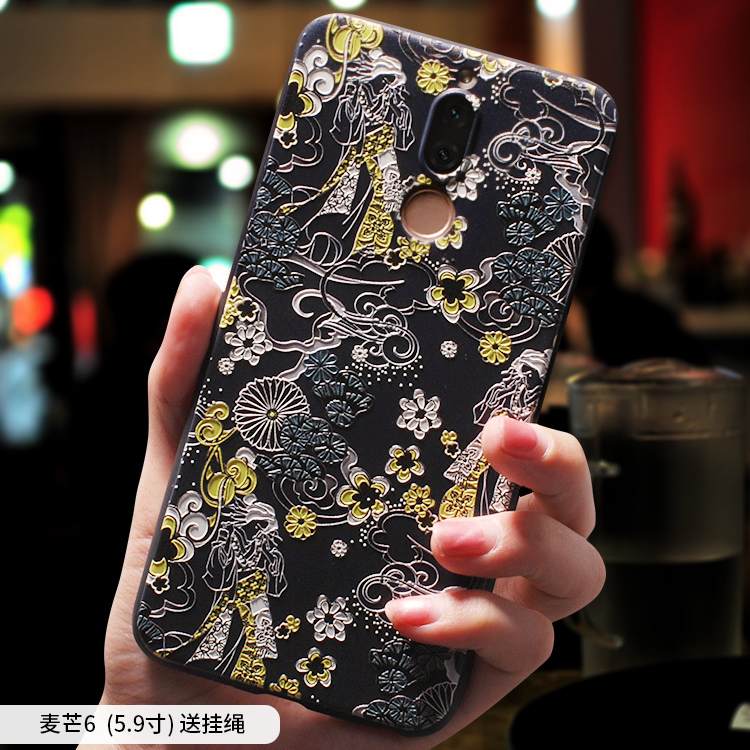 Kuori Huawei Mate 10 Lite Pehmeä Neste Puhelimen Kuoret Trendi, Kotelo Huawei Mate 10 Lite Luova Kissa Murtumaton