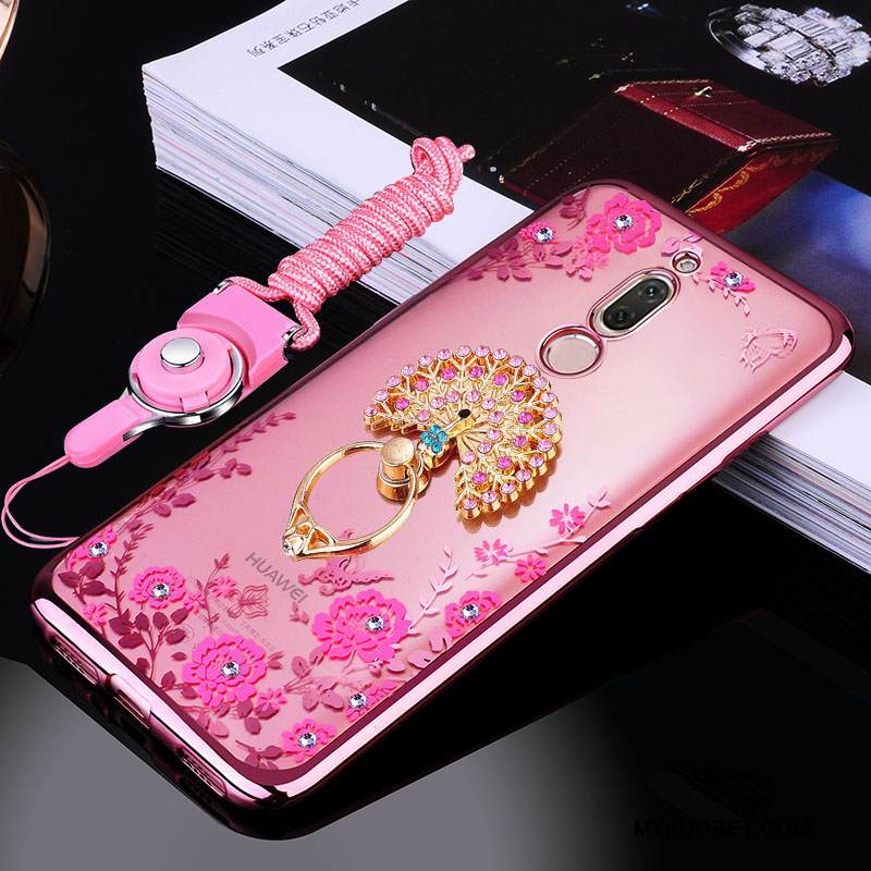 Kuori Huawei Mate 10 Lite Pehmeä Neste Rengas Trendi, Kotelo Huawei Mate 10 Lite Suojaus Puhelimen Kuoret Niitti