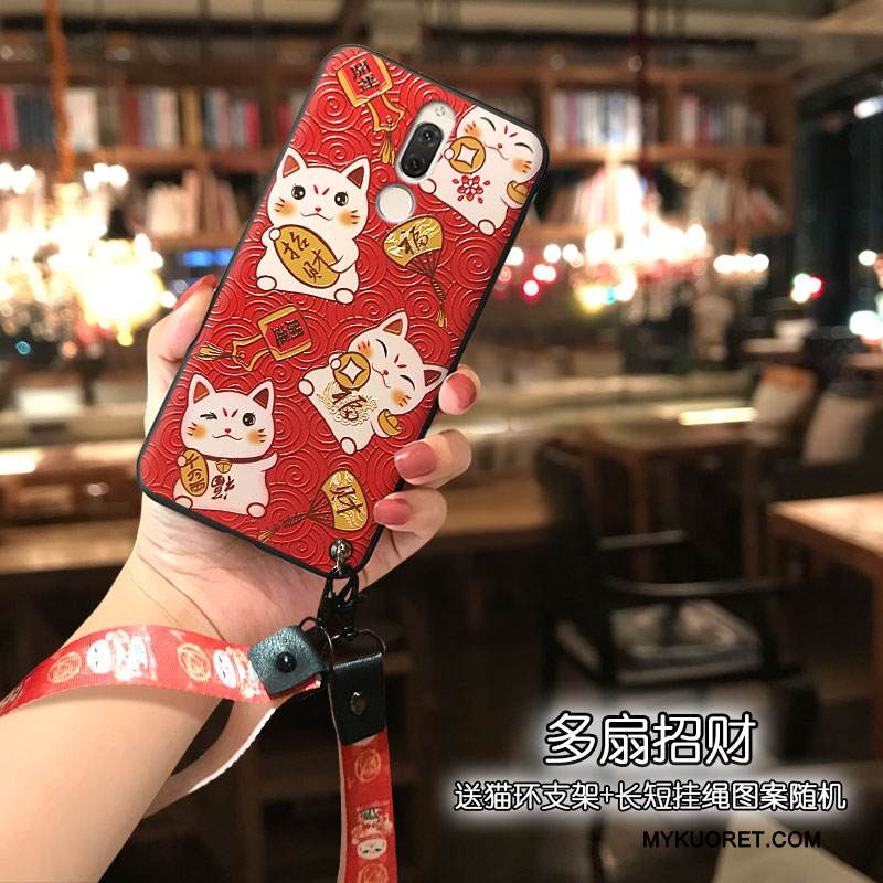 Kuori Huawei Mate 10 Lite Sarjakuva Persoonallisuus Puhelimen Kuoret, Kotelo Huawei Mate 10 Lite Silikoni Pitkä Kissa