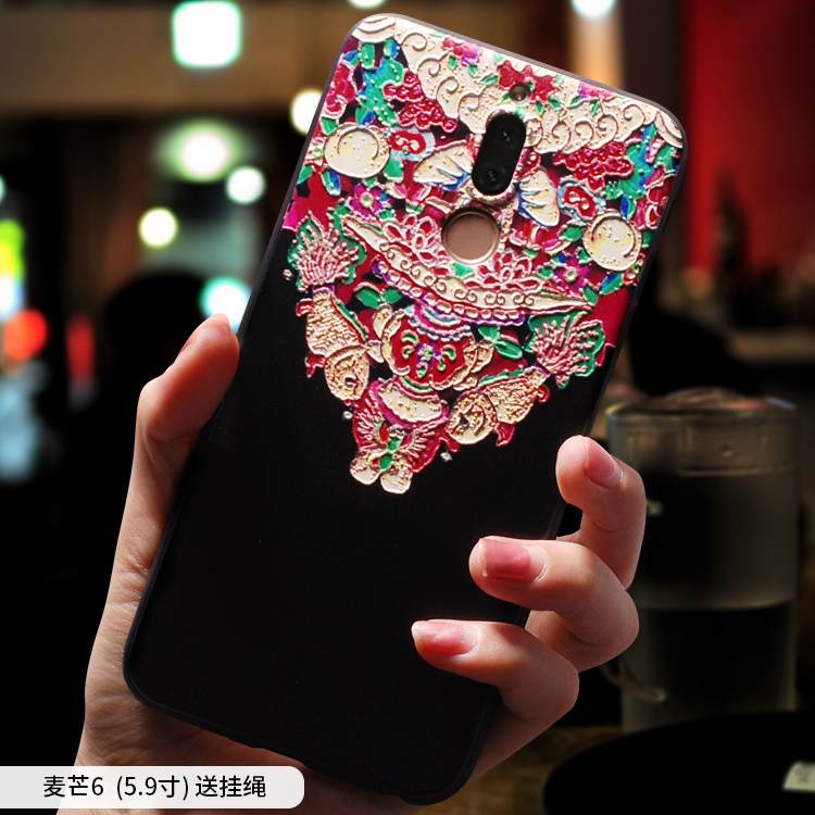 Kuori Huawei Mate 10 Lite Silikoni Etninen Puhelimen Kuoret, Kotelo Huawei Mate 10 Lite Pehmeä Neste Persoonallisuus Jauhe