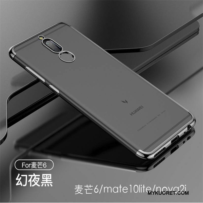 Kuori Huawei Mate 10 Lite Silikoni Läpinäkyvä Sininen, Kotelo Huawei Mate 10 Lite Laukut Murtumaton Puhelimen Kuoret