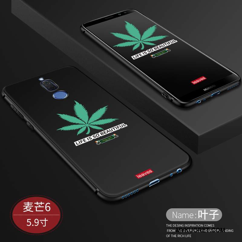 Kuori Huawei Mate 10 Lite Silikoni Pesty Suede Puhelimen Kuoret, Kotelo Huawei Mate 10 Lite Suojaus Tide-brändi Musta