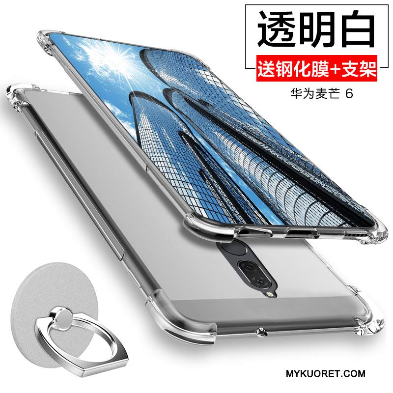 Kuori Huawei Mate 10 Lite Silikoni Puhelimen Kuoret Hopea, Kotelo Huawei Mate 10 Lite Suojaus Suupaltti Murtumaton