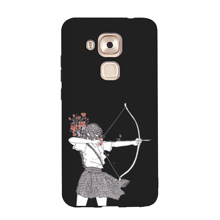 Kuori Huawei Mate 10 Lite Silikoni Rakastunut Musta, Kotelo Huawei Mate 10 Lite Pehmeä Neste Yksinkertainen Puhelimen Kuoret