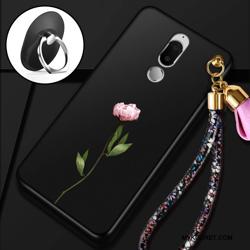 Kuori Huawei Mate 10 Lite Suojaus Puhelimen Kuoret Punainen, Kotelo Huawei Mate 10 Lite Laukut Pesty Suede Trendi