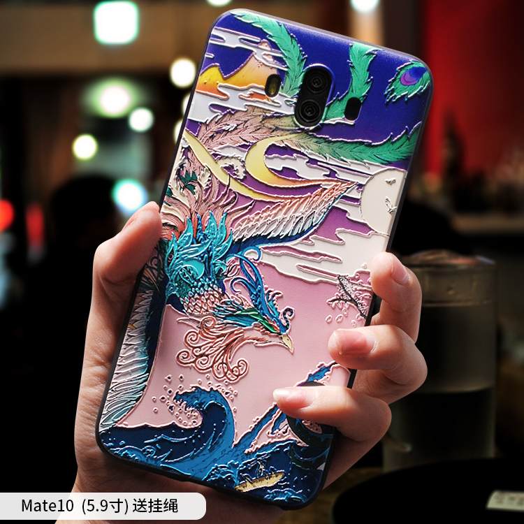 Kuori Huawei Mate 10 Luova Etninen Puhelimen Kuoret, Kotelo Huawei Mate 10 Pehmeä Neste Jauhe Kiinalainen Tyyli