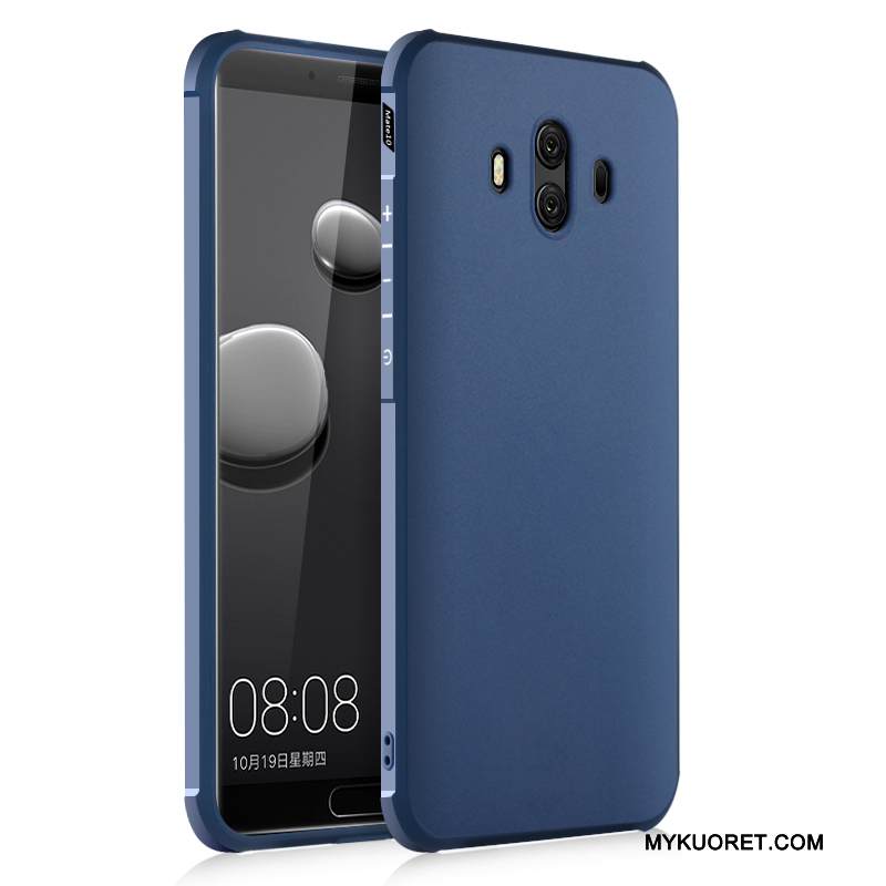 Kuori Huawei Mate 10 Luova Murtumaton Pesty Suede, Kotelo Huawei Mate 10 Silikoni Musta Puhelimen Kuoret