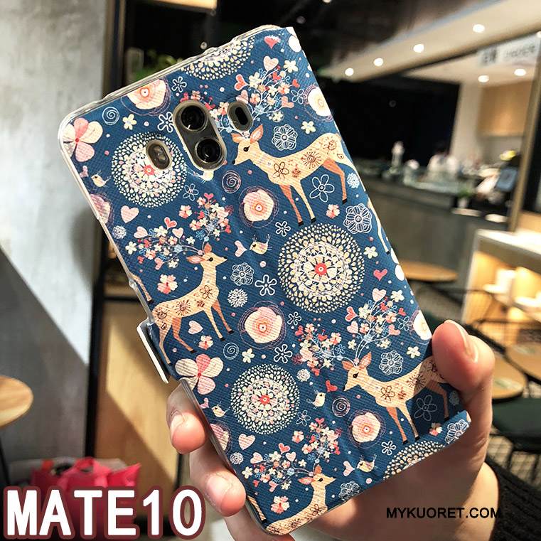 Kuori Huawei Mate 10 Nahka Horrostila Jauhe, Kotelo Huawei Mate 10 Suojaus Trendi Lisävarusteet