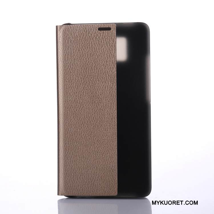 Kuori Huawei Mate 10 Nahka Liiketoiminta Kukkakuvio, Kotelo Huawei Mate 10 Suojaus Hopea Windows