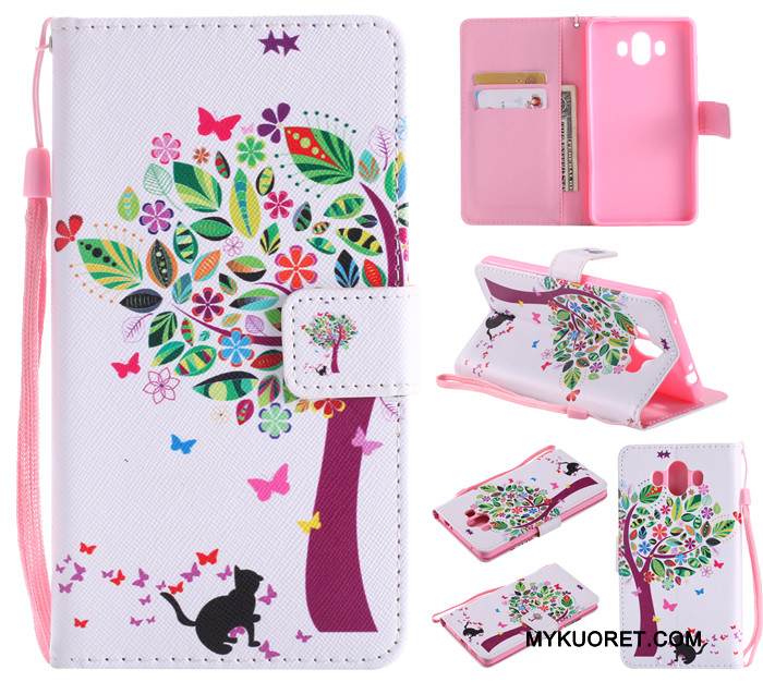 Kuori Huawei Mate 10 Nahka Murtumaton Puhelimen Kuoret, Kotelo Huawei Mate 10 Sarjakuva Punainen