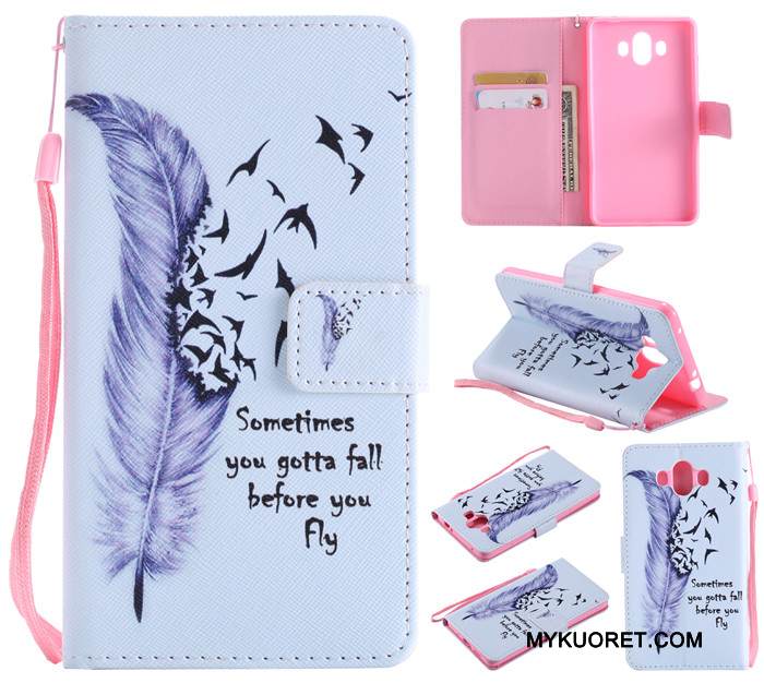 Kuori Huawei Mate 10 Nahka Murtumaton Puhelimen Kuoret, Kotelo Huawei Mate 10 Sarjakuva Punainen