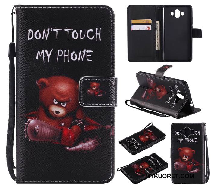 Kuori Huawei Mate 10 Nahka Murtumaton Puhelimen Kuoret, Kotelo Huawei Mate 10 Sarjakuva Punainen