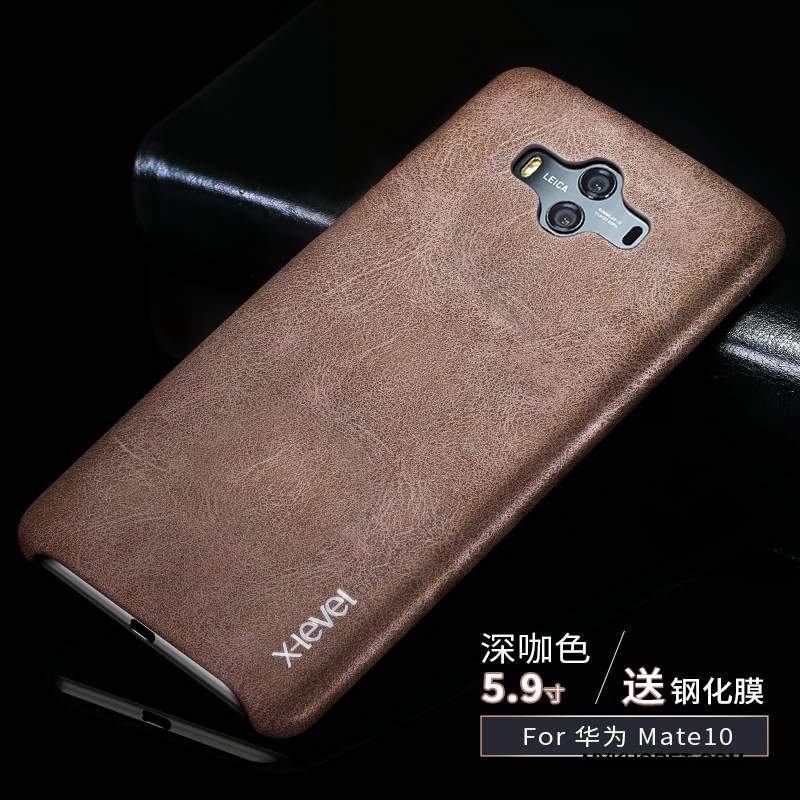Kuori Huawei Mate 10 Nahka Ultra Murtumaton, Kotelo Huawei Mate 10 Suojaus Vaalean Ohut