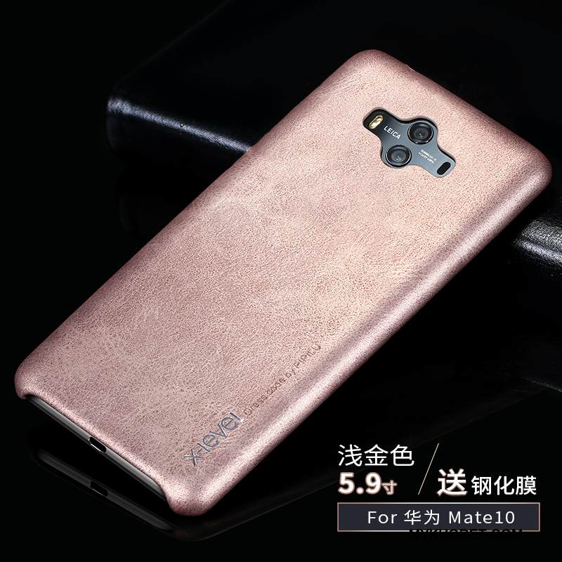 Kuori Huawei Mate 10 Nahka Ultra Murtumaton, Kotelo Huawei Mate 10 Suojaus Vaalean Ohut