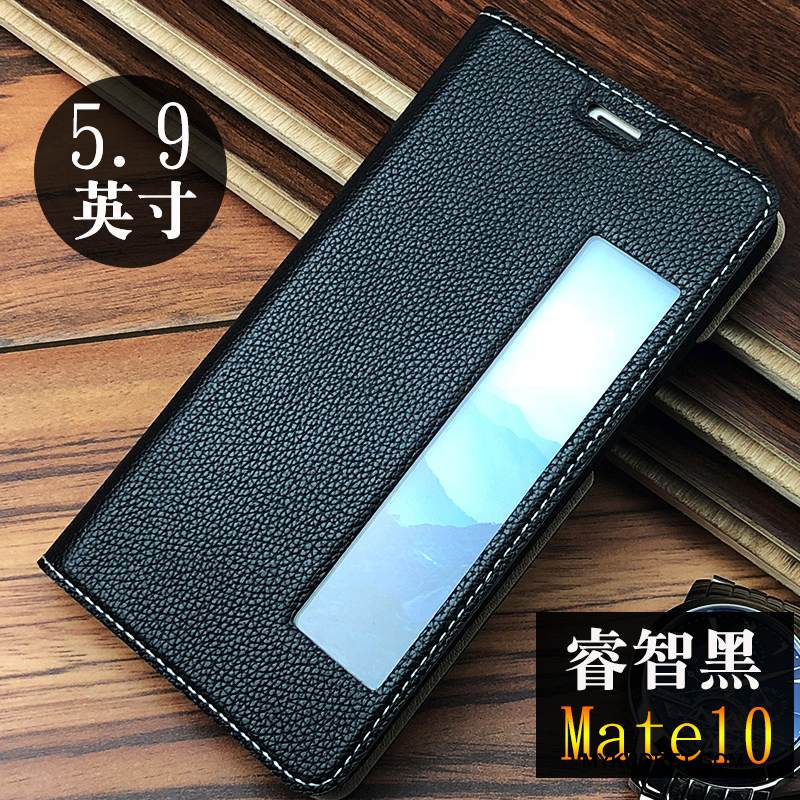 Kuori Huawei Mate 10 Nahka Vihreä Murtumaton, Kotelo Huawei Mate 10 Kuoret Sininen Puhelimen Kuoret