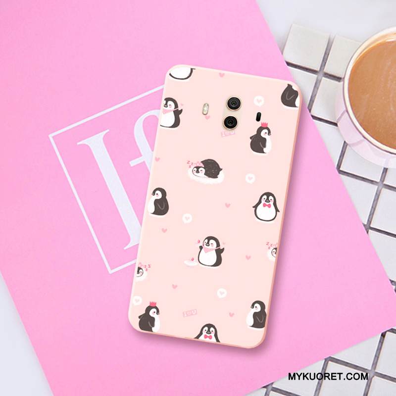 Kuori Huawei Mate 10 Pehmeä Neste Kustannukset Puhelimen Kuoret, Kotelo Huawei Mate 10 Kohokuviointi Keltainen Pieni