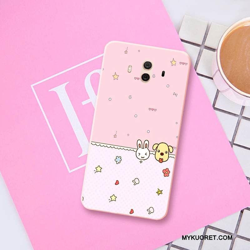 Kuori Huawei Mate 10 Pehmeä Neste Kustannukset Puhelimen Kuoret, Kotelo Huawei Mate 10 Kohokuviointi Keltainen Pieni