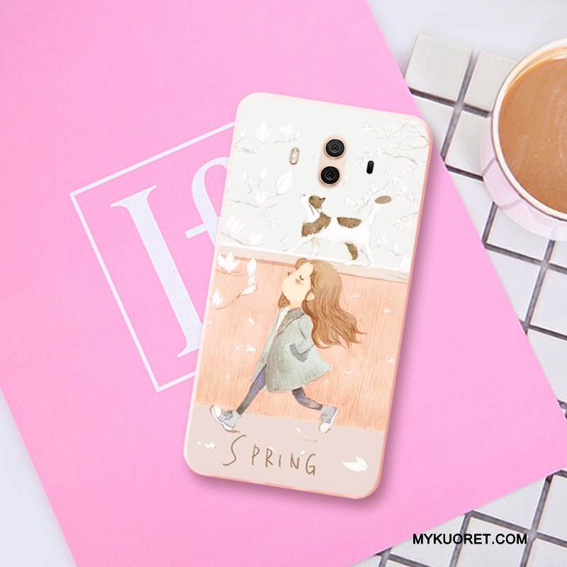 Kuori Huawei Mate 10 Pehmeä Neste Kustannukset Puhelimen Kuoret, Kotelo Huawei Mate 10 Kohokuviointi Keltainen Pieni