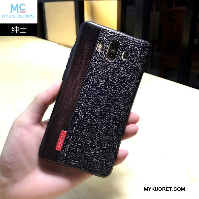 Kuori Huawei Mate 10 Pehmeä Neste Trendi Murtumaton, Kotelo Huawei Mate 10 Kohokuviointi Puhelimen Kuoret Harmaa