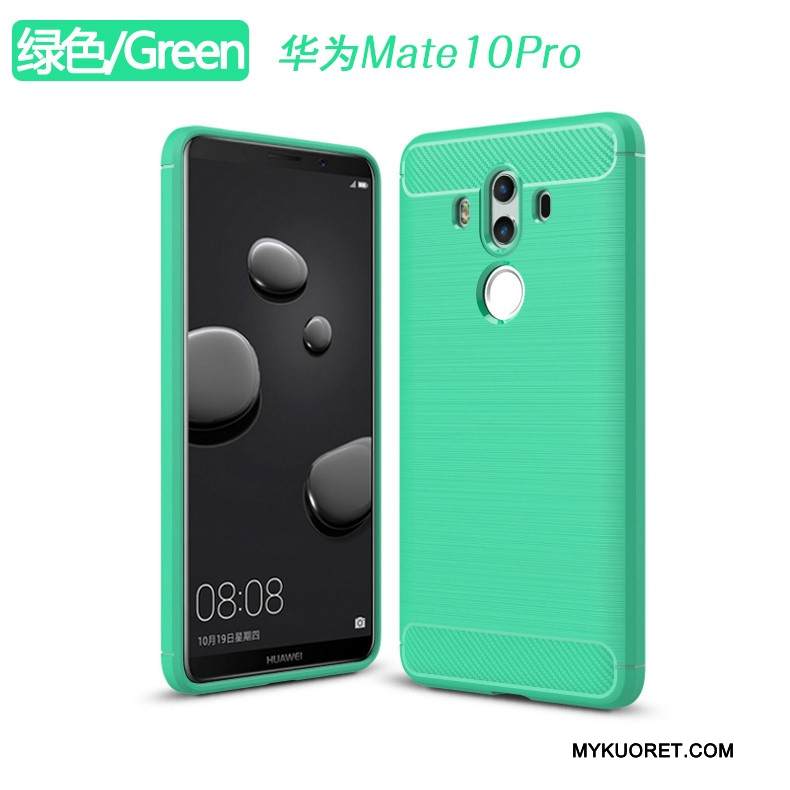 Kuori Huawei Mate 10 Pro Laukut Murtumaton Puhelimen Kuoret, Kotelo Huawei Mate 10 Pro Silikoni Vihreä