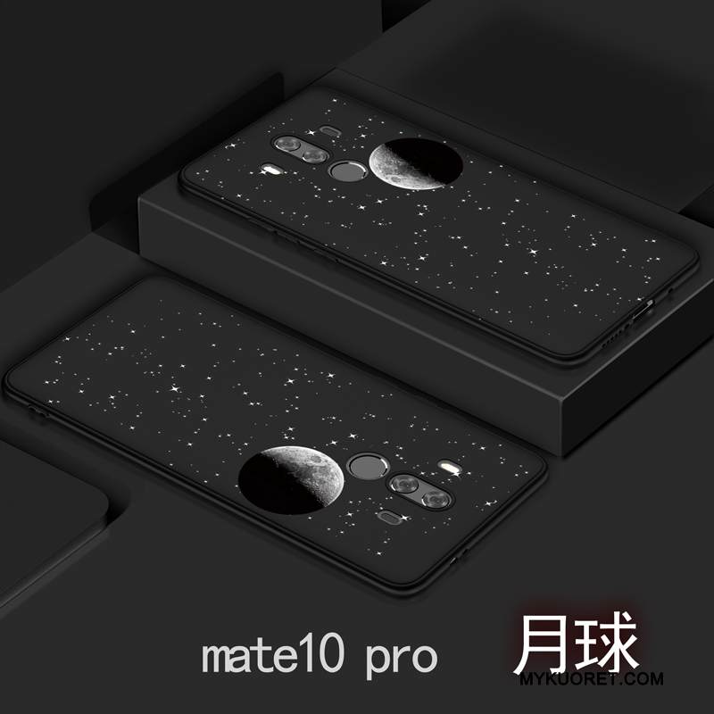 Kuori Huawei Mate 10 Pro Laukut Yksinkertainen Puhelimen Kuoret, Kotelo Huawei Mate 10 Pro Pehmeä Neste Pesty Suede Musta