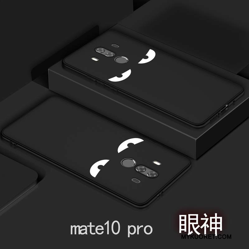 Kuori Huawei Mate 10 Pro Laukut Yksinkertainen Puhelimen Kuoret, Kotelo Huawei Mate 10 Pro Pehmeä Neste Pesty Suede Musta