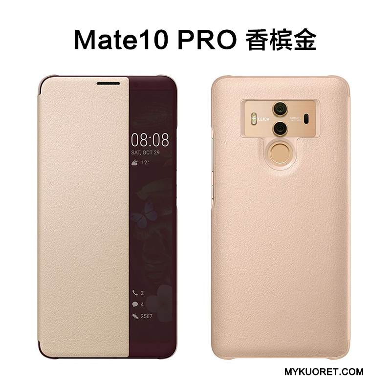 Kuori Huawei Mate 10 Pro Nahka Musta Murtumaton, Kotelo Huawei Mate 10 Pro Kuoret Puhelimen Kuoret