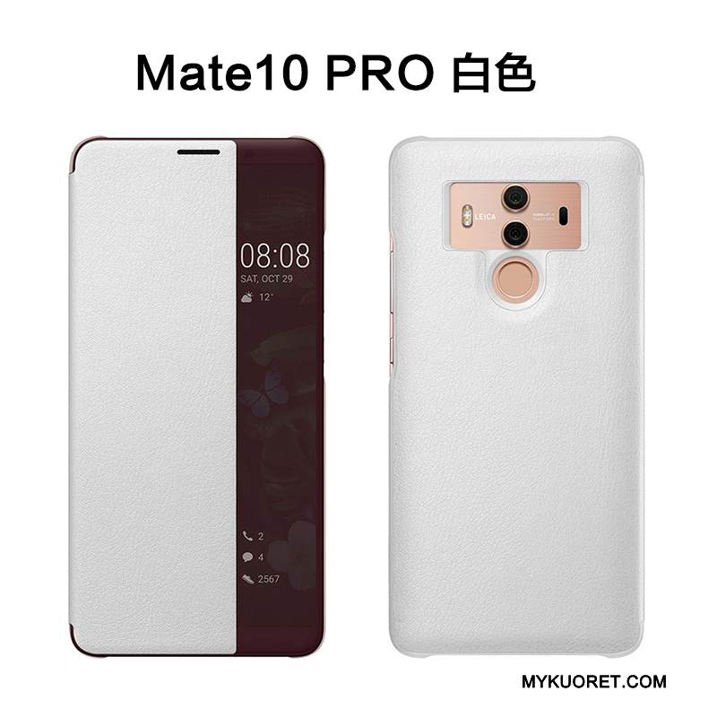 Kuori Huawei Mate 10 Pro Nahka Musta Murtumaton, Kotelo Huawei Mate 10 Pro Kuoret Puhelimen Kuoret