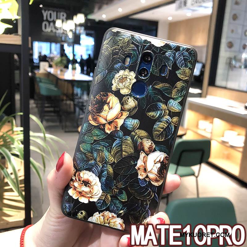 Kuori Huawei Mate 10 Pro Pehmeä Neste Ripustettavat Koristeet Murtumaton, Kotelo Huawei Mate 10 Pro Laukut Puhelimen Kuoret Keltainen
